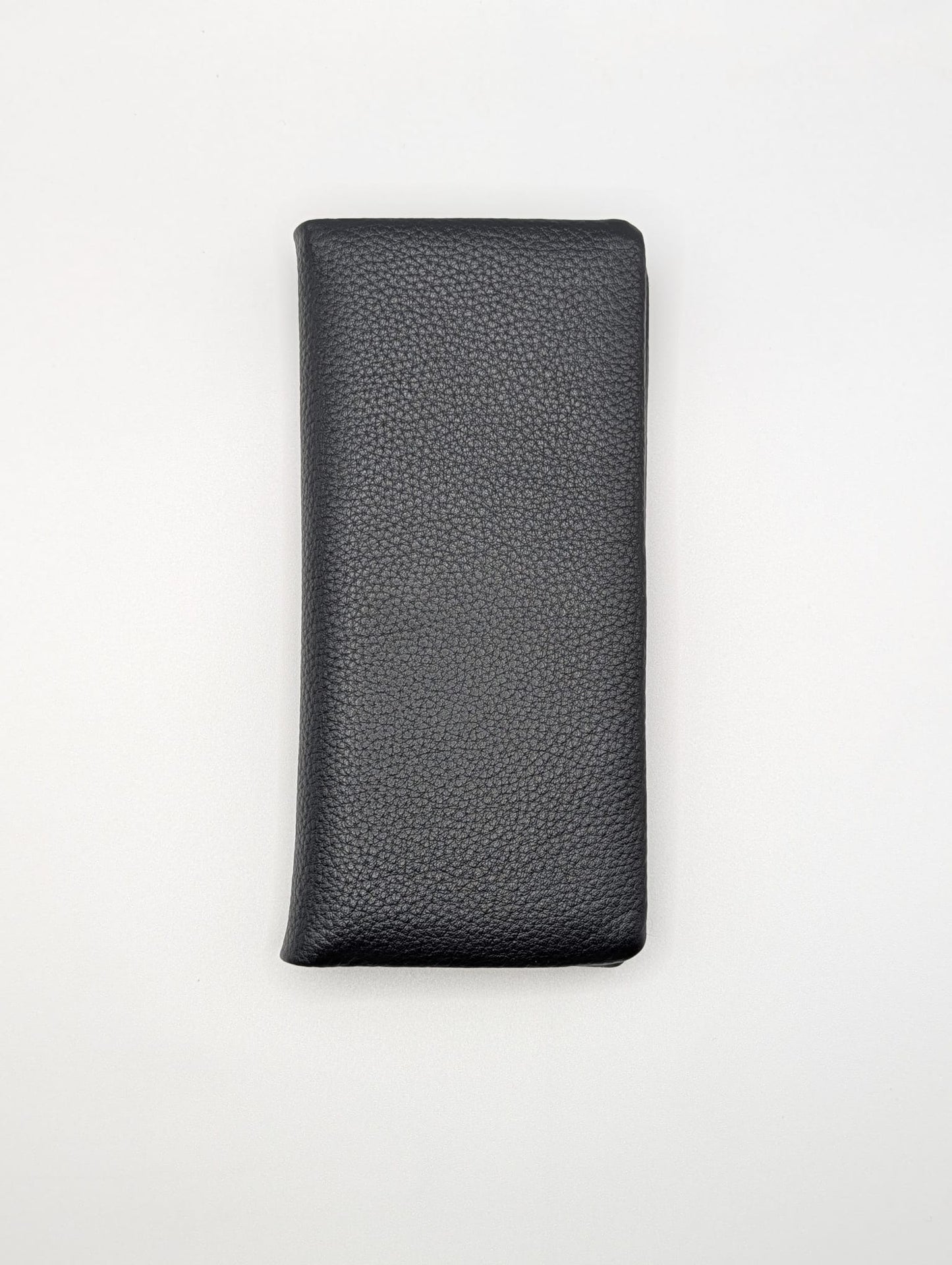 Vegan Leather Long Wallet - Matte Black