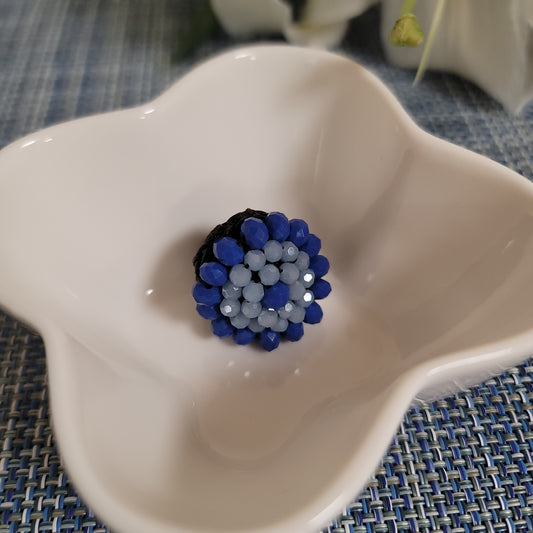 Handmade floral bead ring – colorful artisan jewelry
