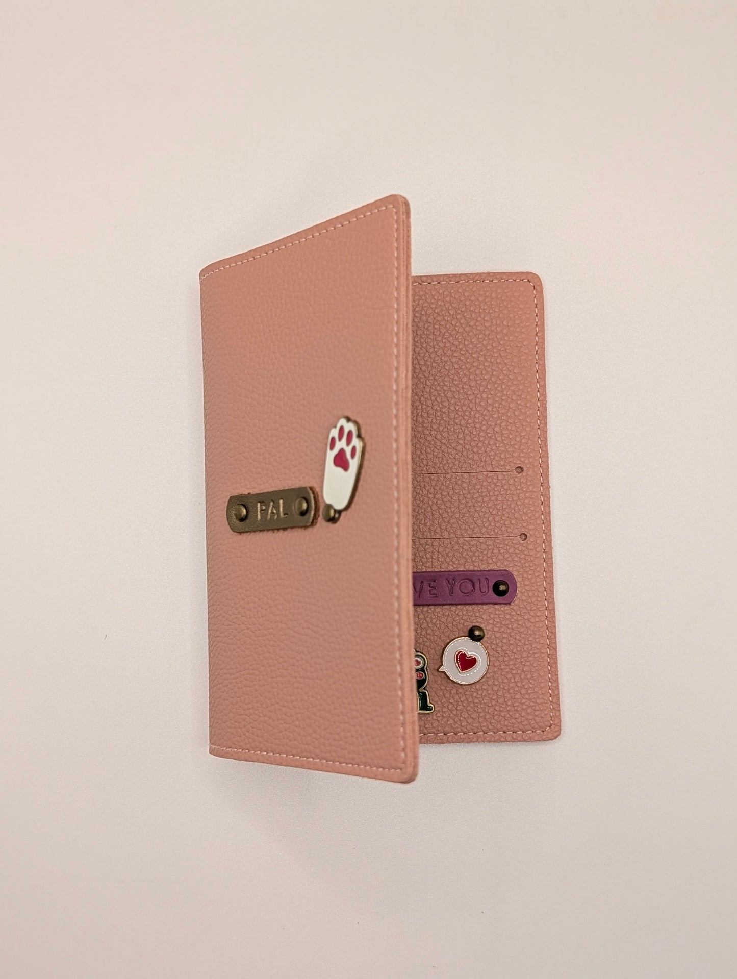 Peach Pink & Pal Organizer/ passport holder
