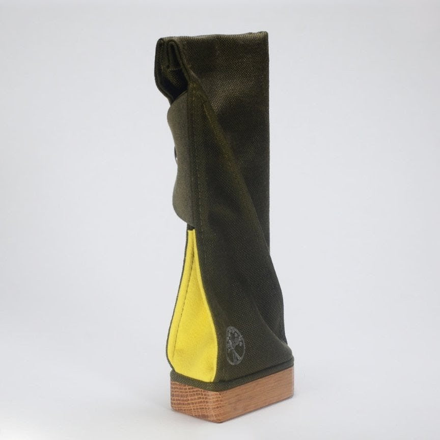 Khaki/Lime Wood Base Standing Case