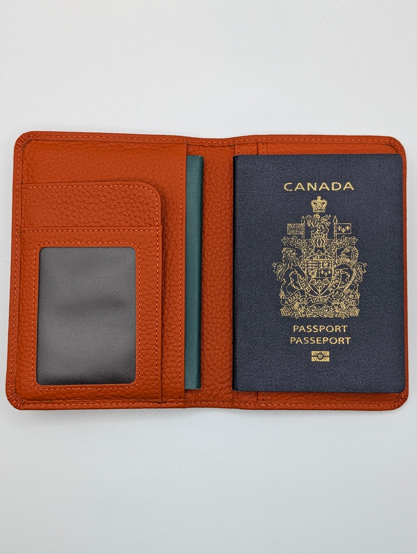 Full Grain Leather Passport Holder - Terracotta